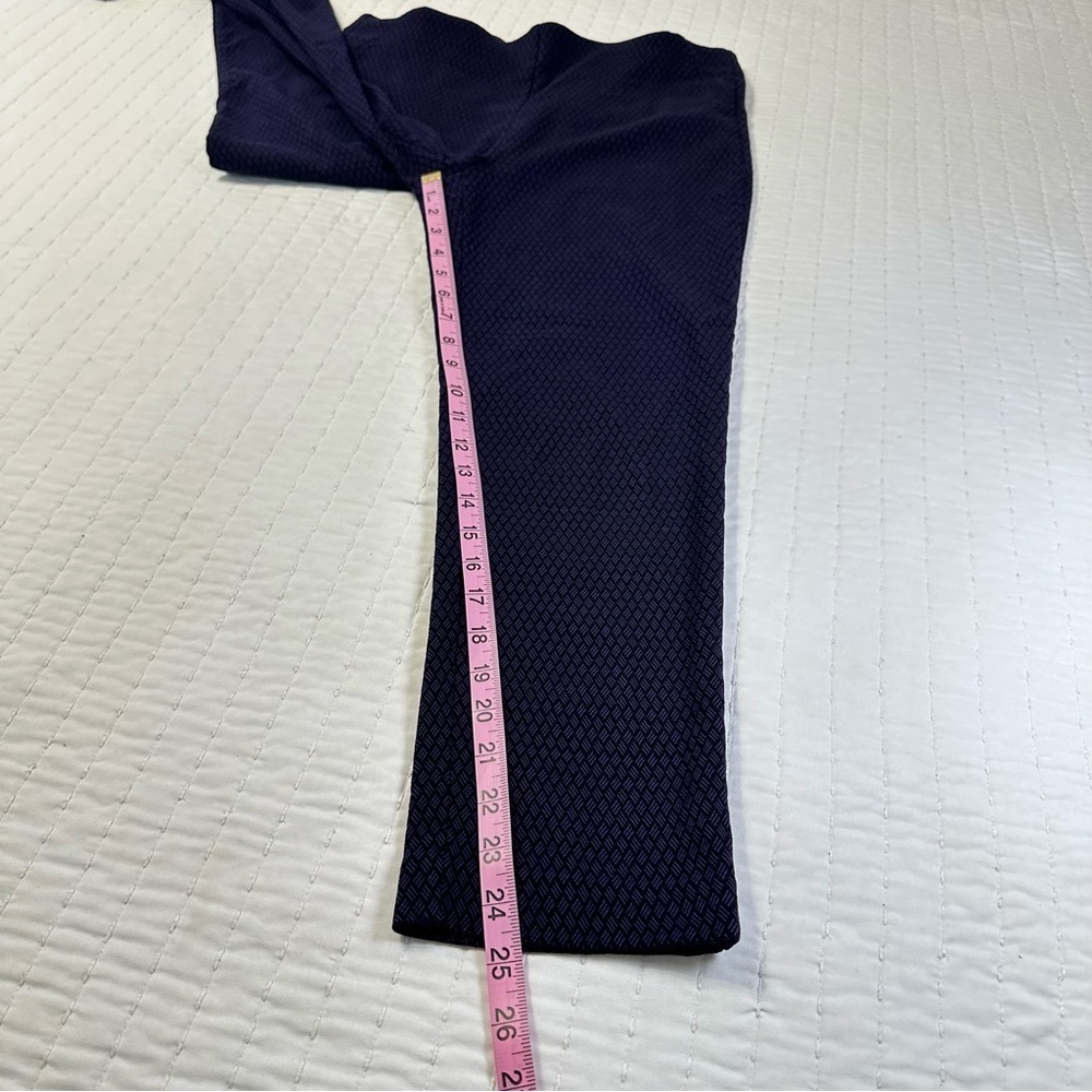 Chico's Pull On Ankle Pants Elastic Waist Purple and black Texture - Picture 5 of 14